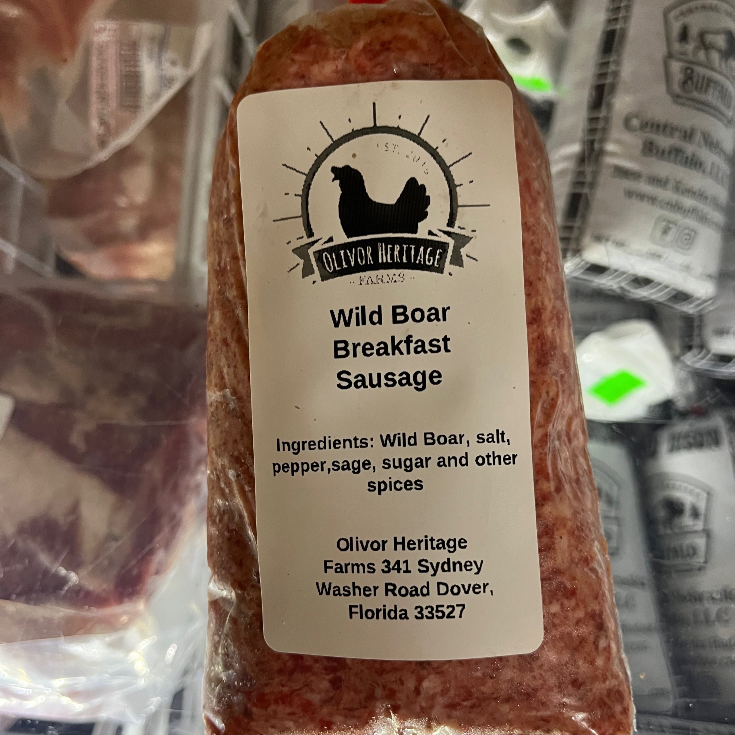 Wild Boar Breakfast Sausage Bulk Local Olivor Heritage Farms
